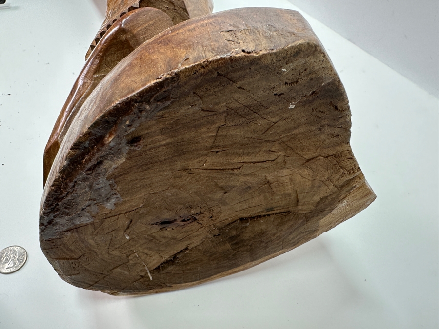 Beautiful Elongated Tribal Wood Tree Trunk Carving Of A Woman 40'H [Photo 10]