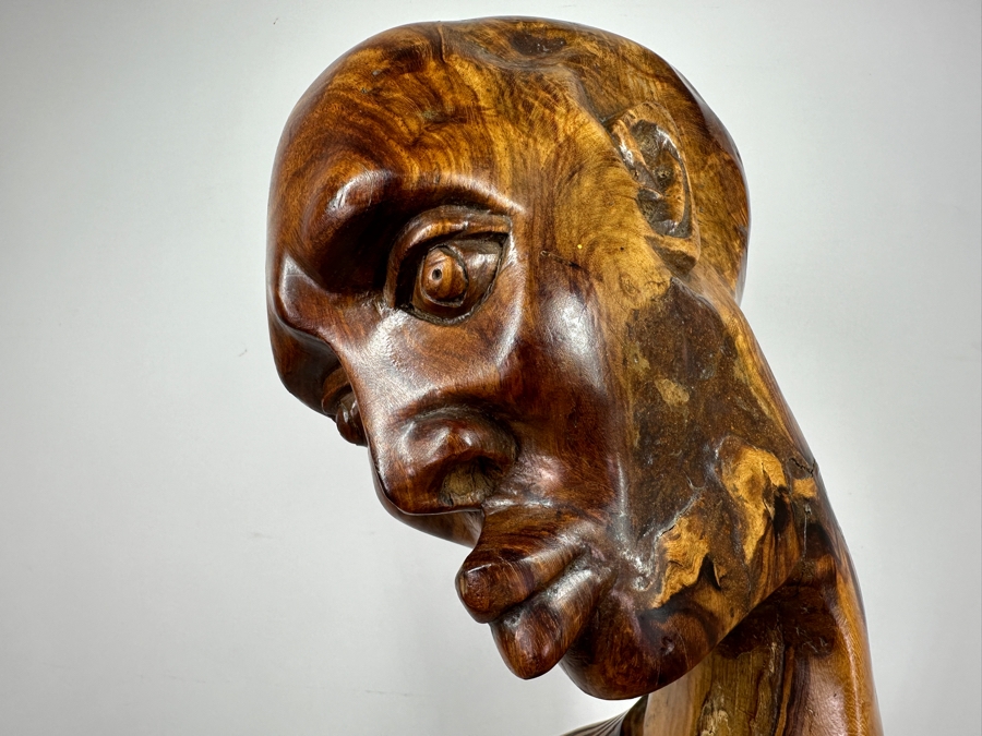 Beautiful Elongated Tribal Wood Tree Trunk Carving Of A Woman 40'H [Photo 5]