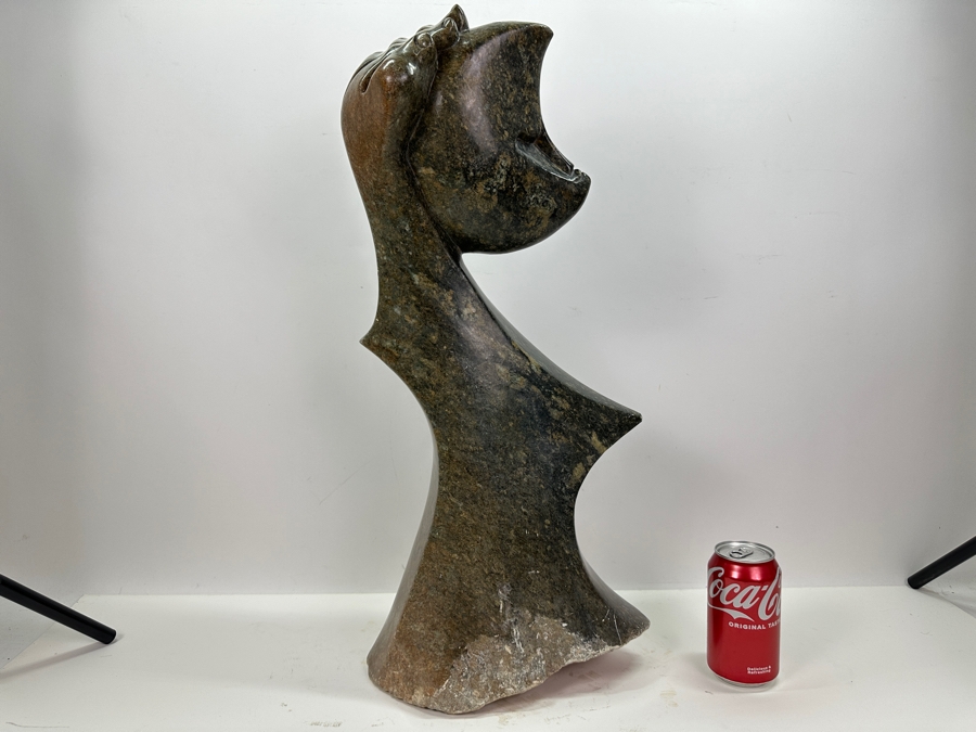Stunning Shona Tribe African Green Stone Modernist Carving Sculpture 24'H [Photo 5]