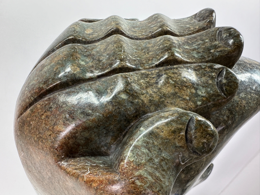 Stunning Shona Tribe African Green Stone Modernist Carving Sculpture 24'H [Photo 10]