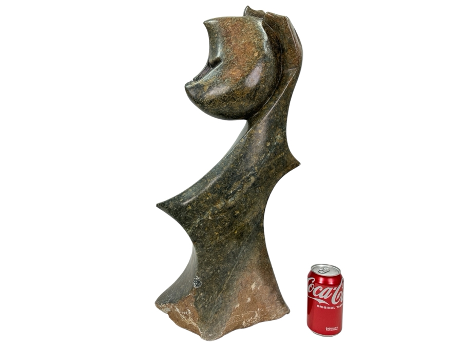 Stunning Shona Tribe African Green Stone Modernist Carving Sculpture 24'H [Photo 1]