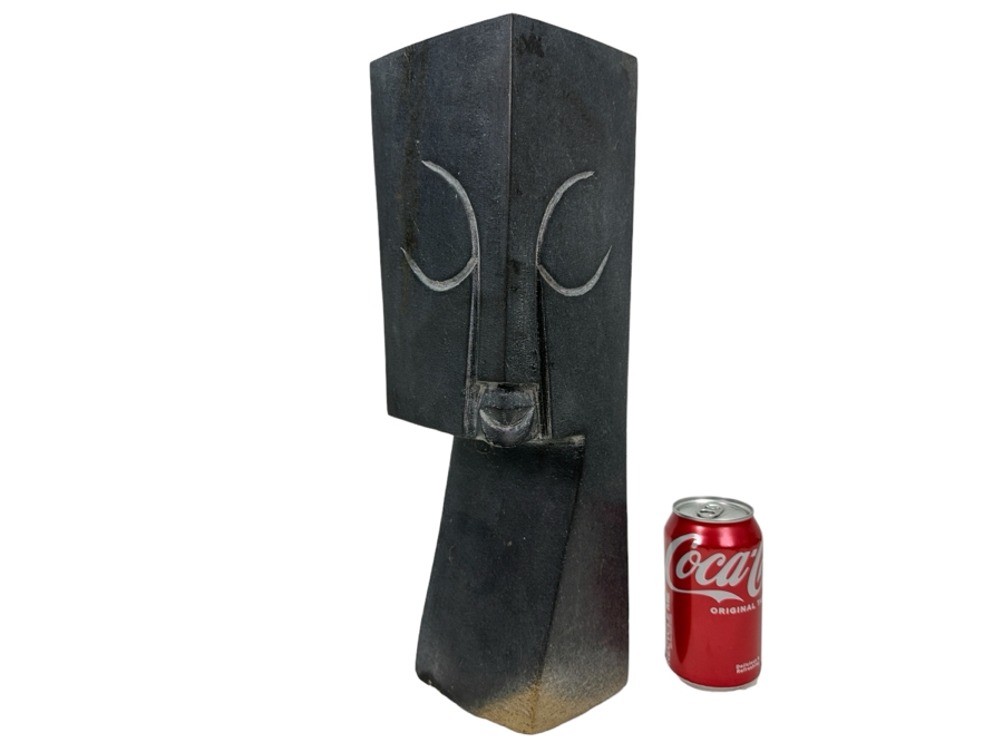 Modernist Stone Carving Sculpture Signed 17'H [Photo 1]