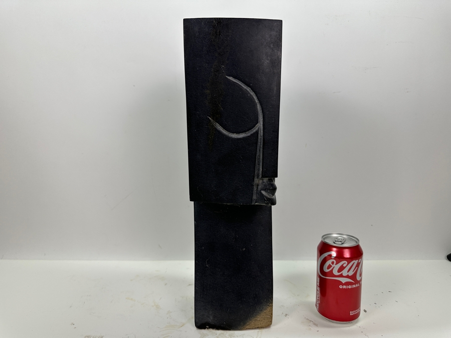 Modernist Stone Carving Sculpture Signed 17'H [Photo 2]
