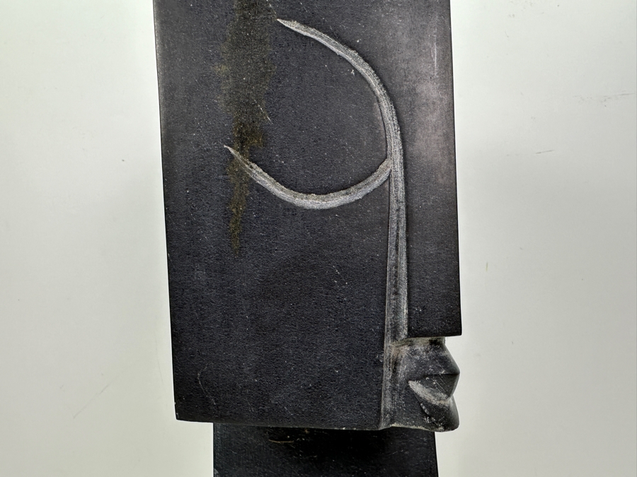 Modernist Stone Carving Sculpture Signed 17'H [Photo 3]