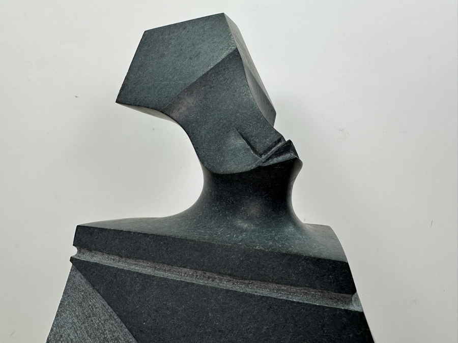 Modernist Stone Carving Sculpture Signed 16'H [Photo 2]