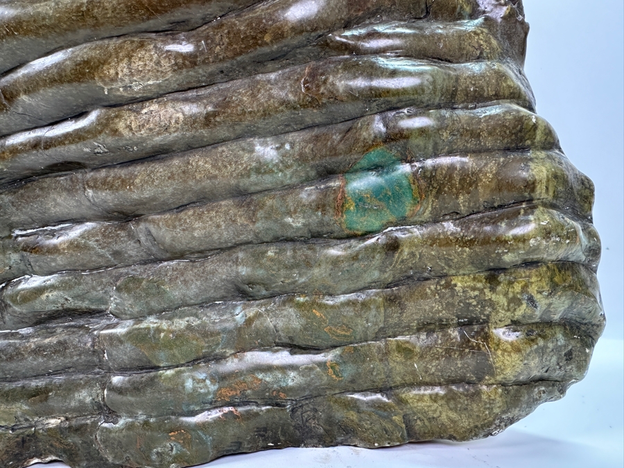 Large Heavy African Tribal Green Stone Carving Sculpture Signed By C. John 24'H [Photo 5]