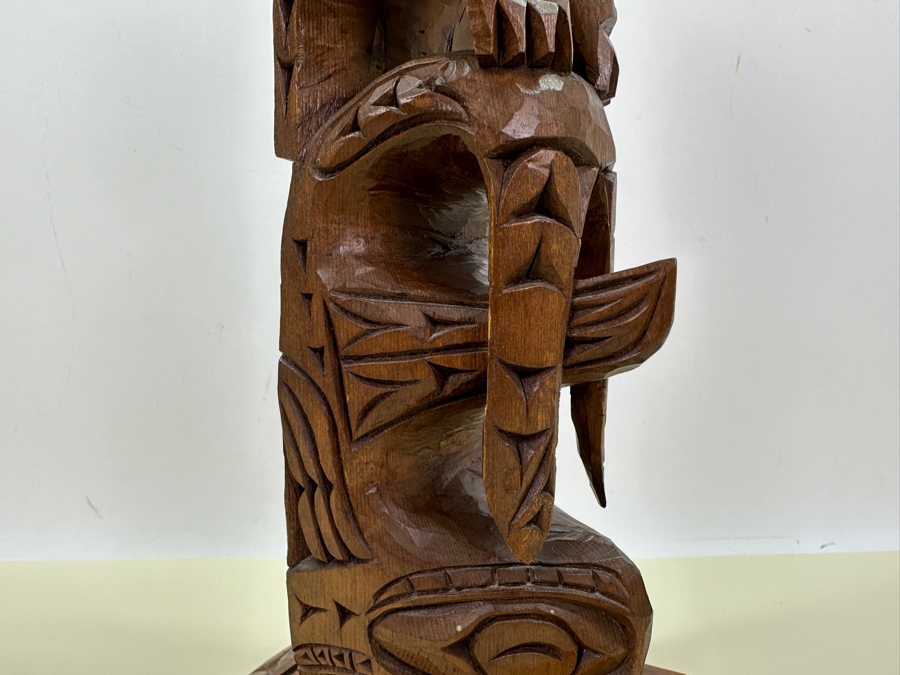 Carved Wooden NW Coast Totem Signed John Williams 13.5'H [Photo 5]