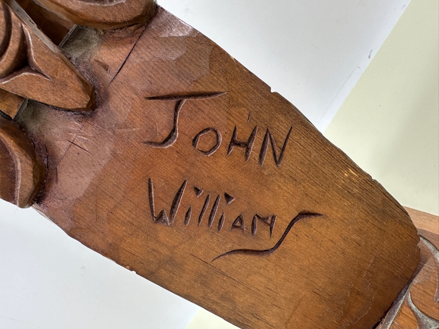 Carved Wooden NW Coast Totem Signed John Williams 13.5'H [Photo 8]
