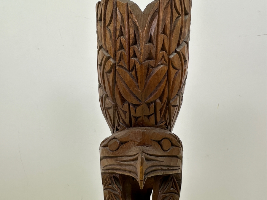 Carved Wooden NW Coast Totem Signed John Williams 13.5'H [Photo 3]