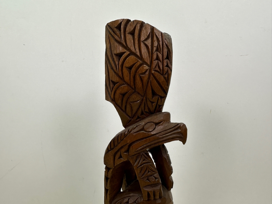 Carved Wooden NW Coast Totem Signed John Williams 13.5'H [Photo 6]