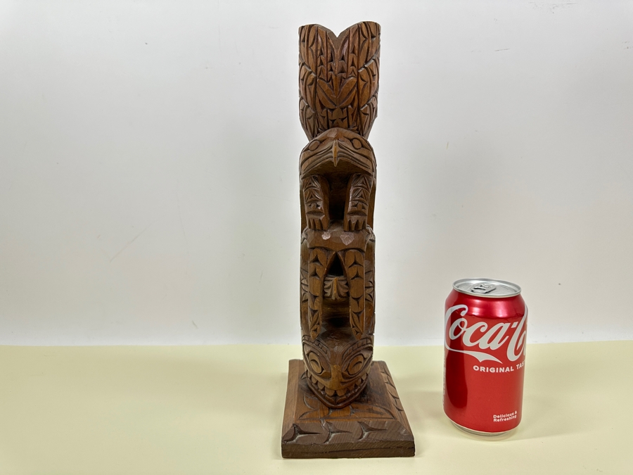 Carved Wooden NW Coast Totem Signed John Williams 13.5'H [Photo 2]