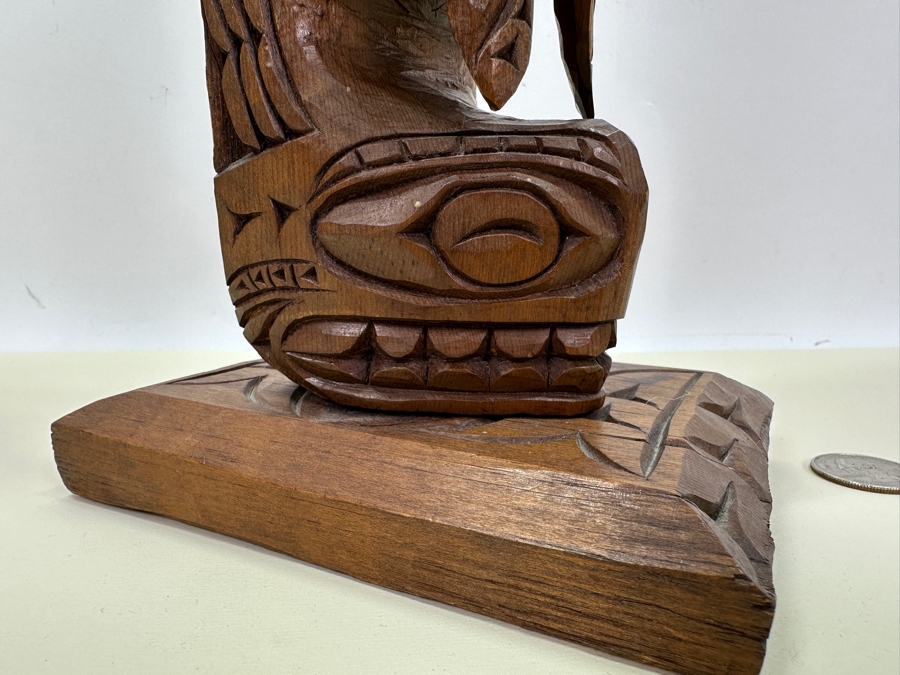 Carved Wooden NW Coast Totem Signed John Williams 13.5'H [Photo 4]