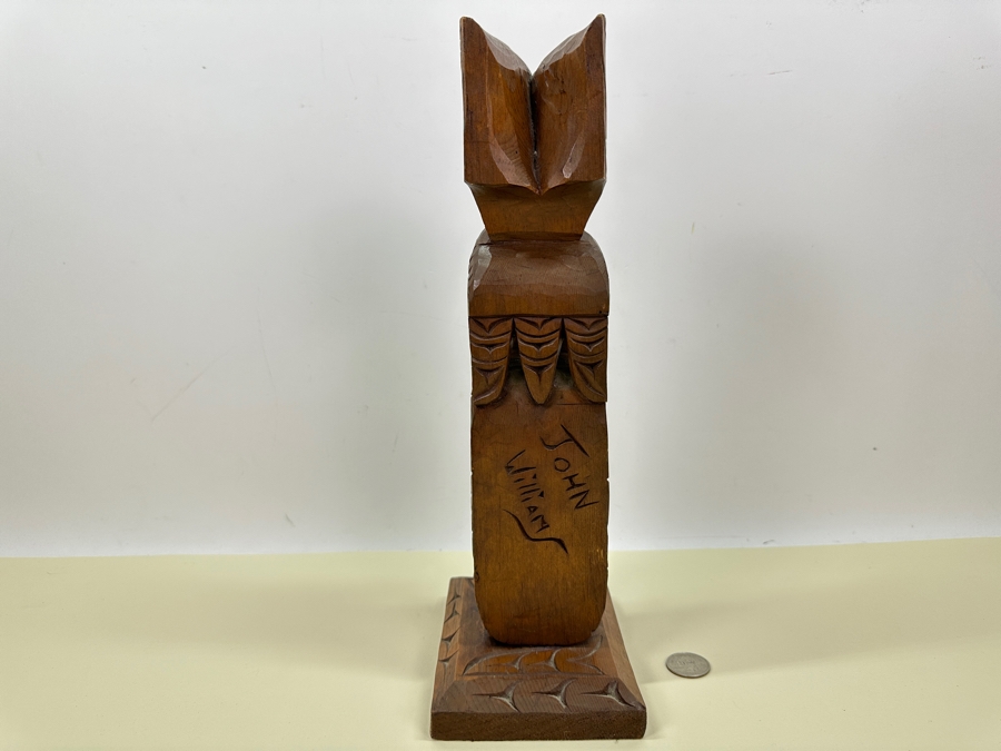 Carved Wooden NW Coast Totem Signed John Williams 13.5'H [Photo 7]