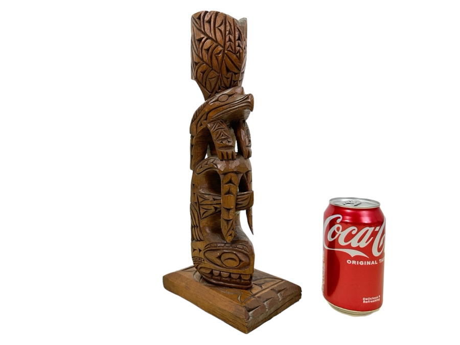 Carved Wooden NW Coast Totem Signed John Williams 13.5'H [Photo 1]