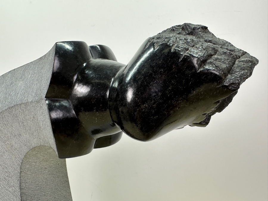 Vintage Carved Stone Shona Sculpture Signed T. Chidakwa 15'H [Photo 2]