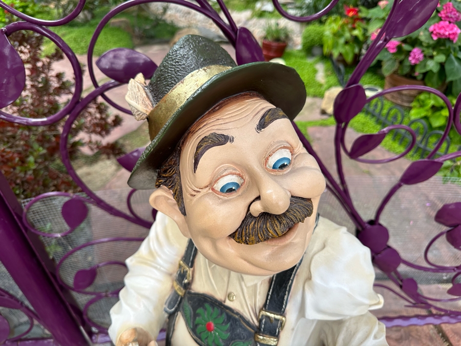 German Beer Server Statue with Chalkboard Sign/Menu By Allan Agohob 40'H x 24'W x 16'D [Photo 4]