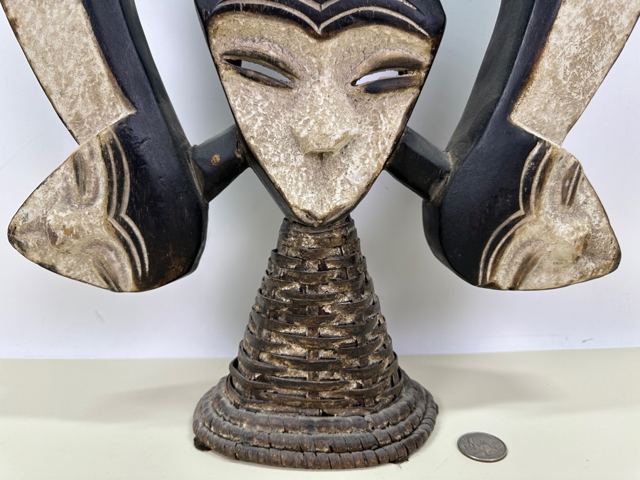 Kwele Heart Shaped African Mask 18'H [Photo 2]