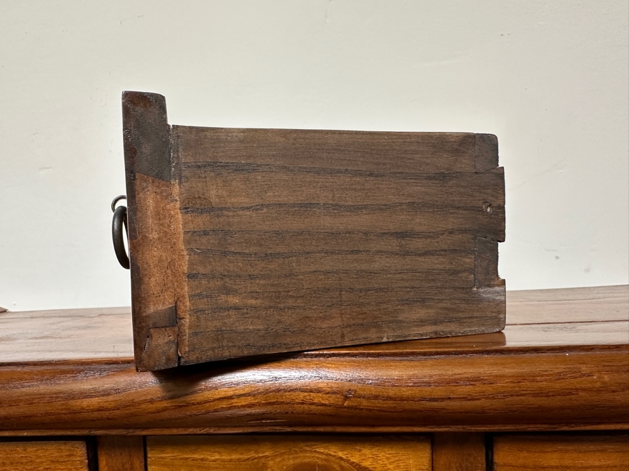 Small Wooden Asian Chest Of Drawers Jewelry Box Apothecary Chest Storage Cabinet 24.5'W X 7'D X 32.5'H [Photo 4]