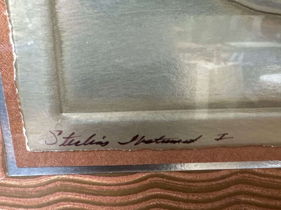 Embossed Artwork Titled 'Sterling Instrument' Artist Signed Framed 25' X 41' [Photo 2]