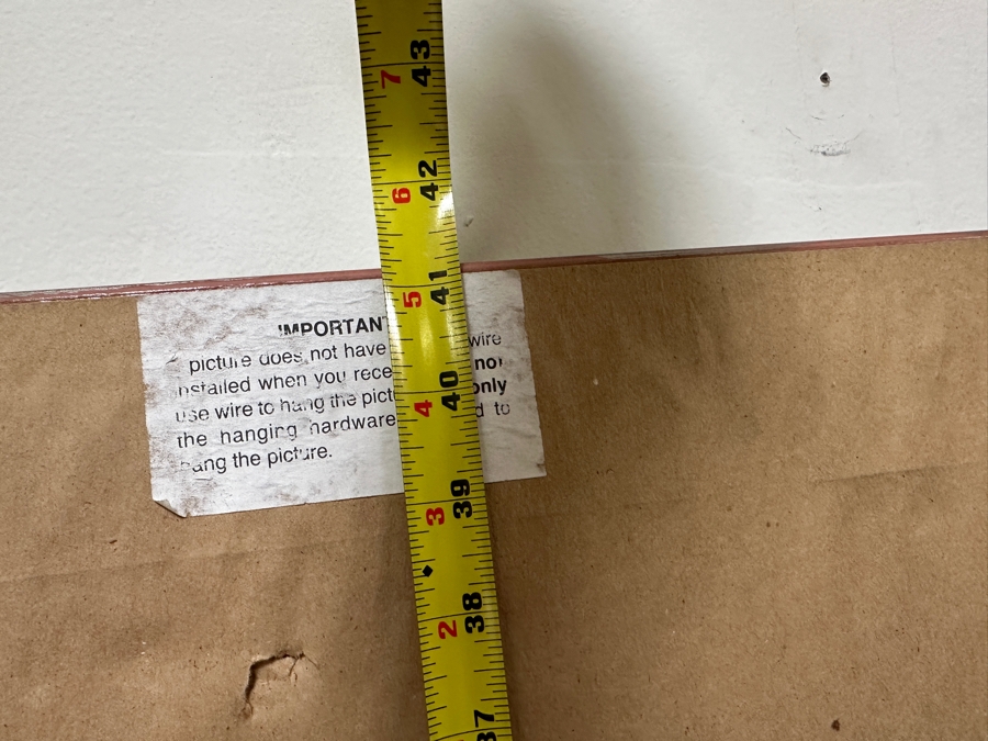 Embossed Artwork Titled 'Sterling Instrument' Artist Signed Framed 25' X 41' [Photo 6]