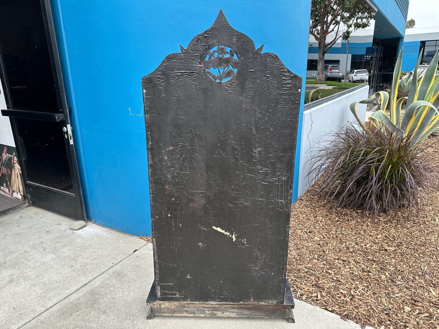 Vintage Carved Wooden Asian Shelf 34'W X 9.5'D X 66'H [Photo 14]