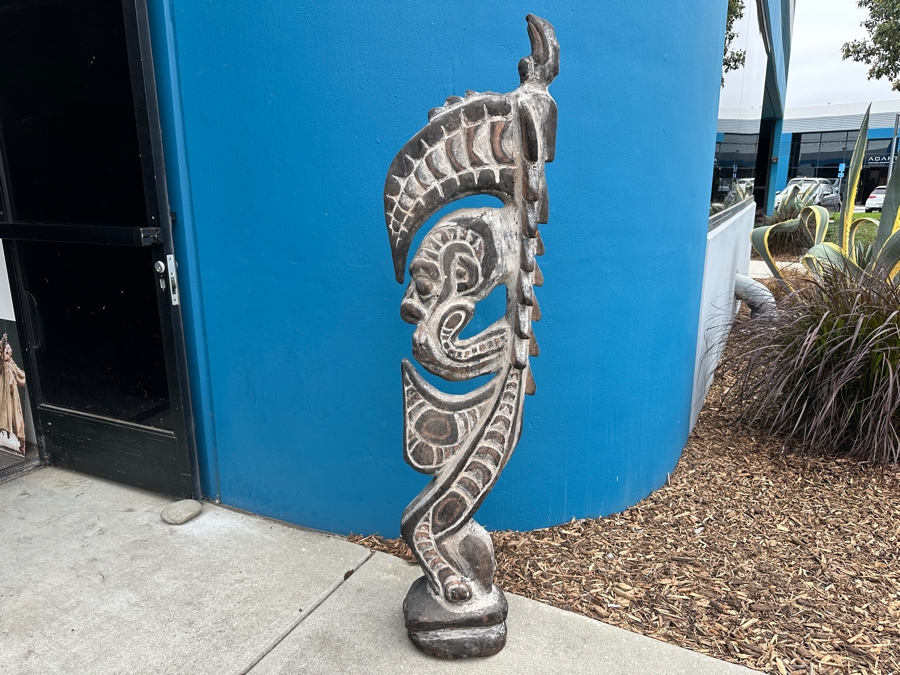Large New Guinea Carved Wooden Statue 62'H [Photo 2]