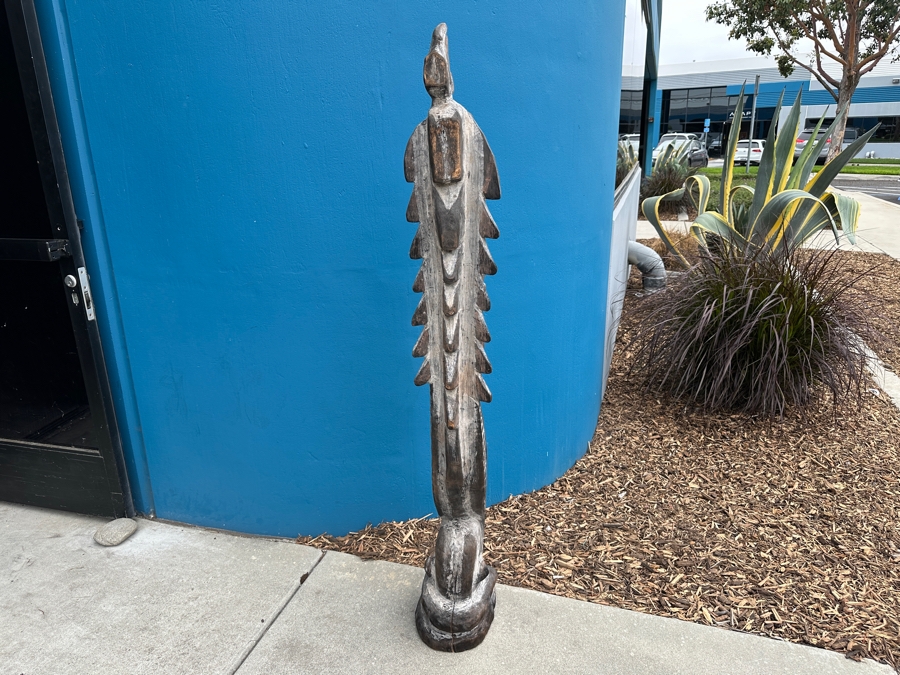 Large New Guinea Carved Wooden Statue 62'H [Photo 12]