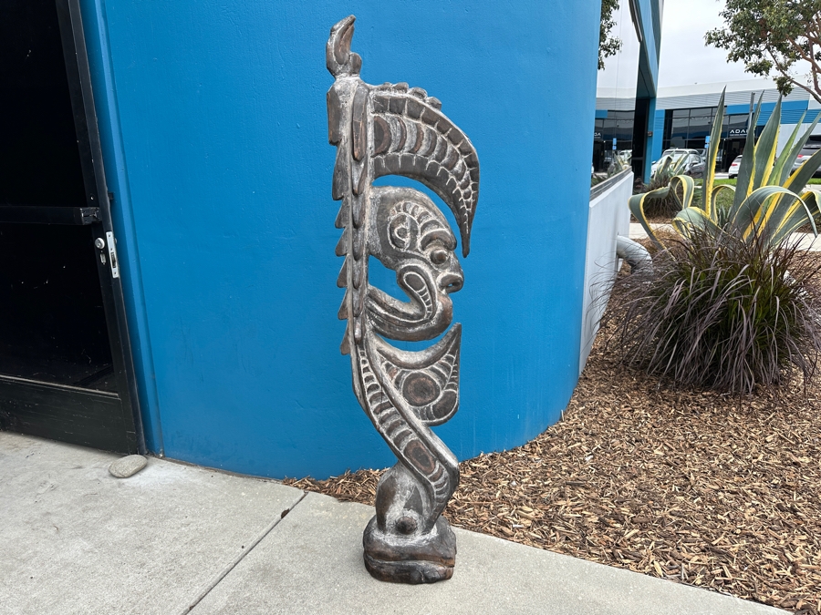 Large New Guinea Carved Wooden Statue 62'H [Photo 8]