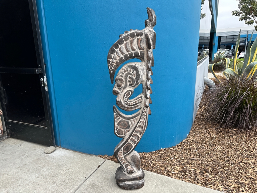 Large New Guinea Carved Wooden Statue 62'H [Photo 1]