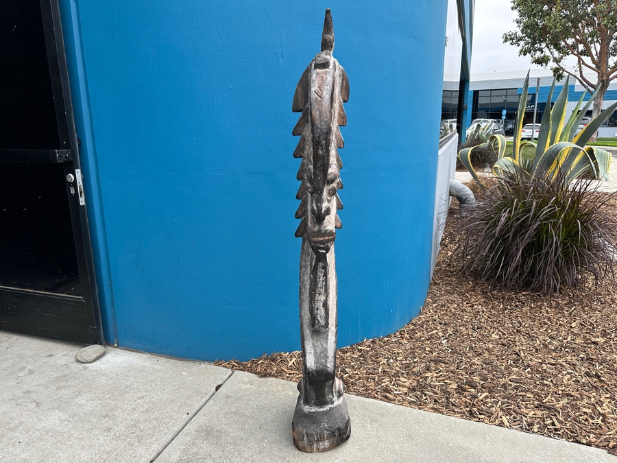 Large New Guinea Carved Wooden Statue 62'H [Photo 7]