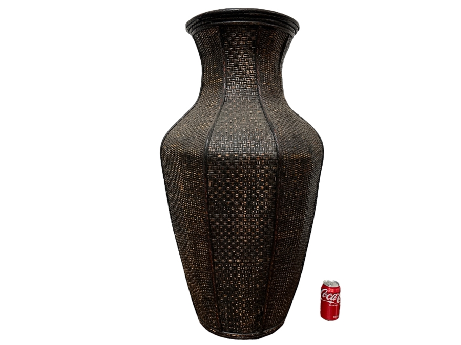 Large Chinese Woven Vase 37'H Retails $179