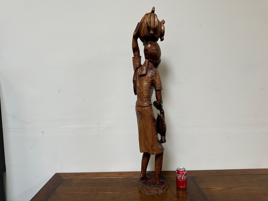 Large Carved Wooden Ethnic Statue 43.5'H [Photo 7]
