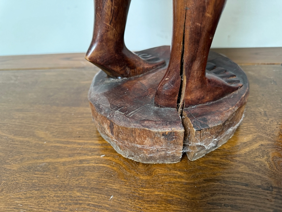 Large Carved Wooden Ethnic Statue 43.5'H [Photo 8]