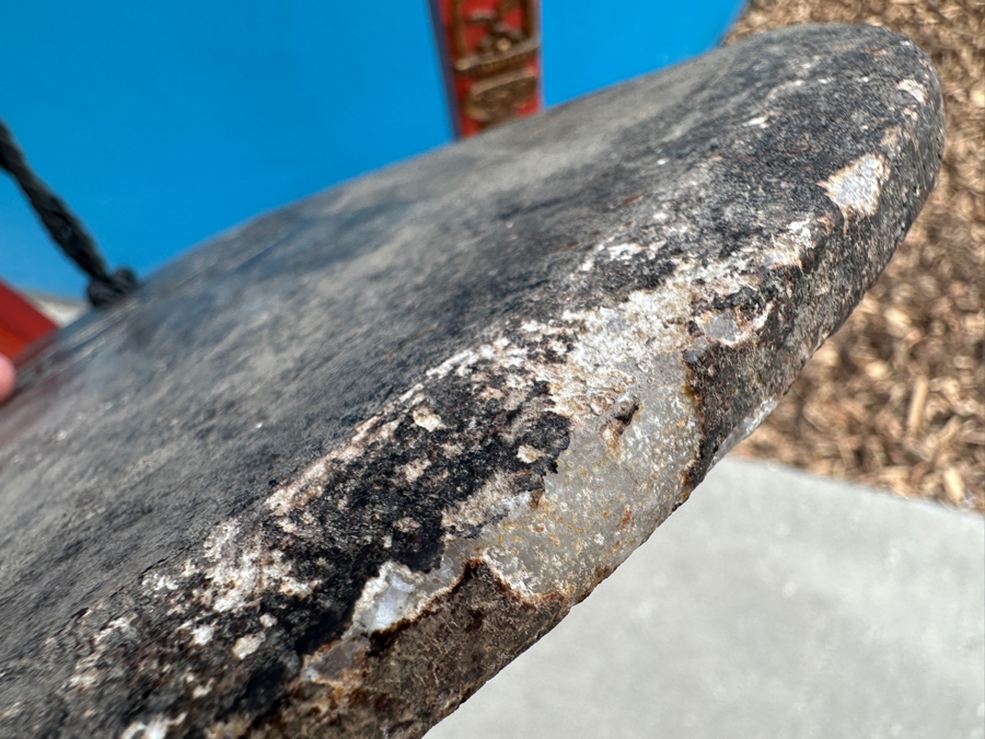 Decorative Chinese Red Wooden Stand With Hanging Faux Stone 14'W X 11'D X 53'H [Photo 7]