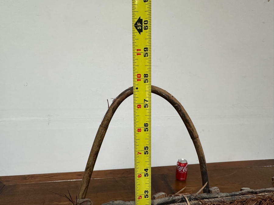 Large Vintage Papua New Guinea Asmat Tribe Artifact Wall Hanging 33'W X 58'H [Photo 10]