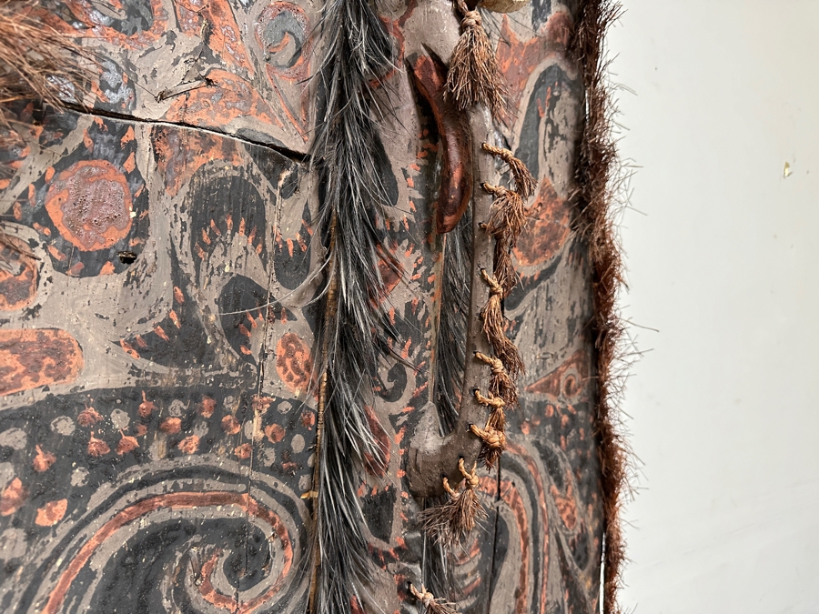 Large Vintage Papua New Guinea Asmat Tribe Artifact Wall Hanging 33'W X 58'H [Photo 4]