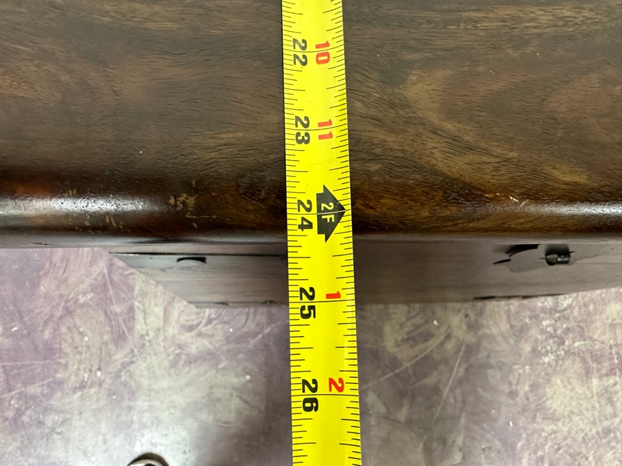 Heavy Wooden Chest With Wrought Iron Hardware 24'W X 24'D X 27'H Estimate $300 [Photo 9]