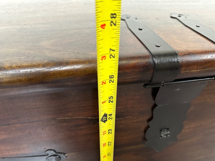 Heavy Wooden Chest With Wrought Iron Hardware 24'W X 24'D X 27'H Estimate $300 [Photo 10]