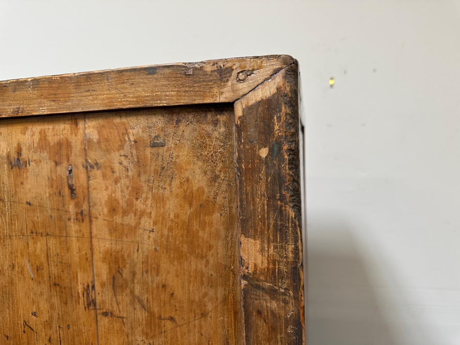 Hand Painted Carved Wooden Gilt Red Two-Piece Doweled Chinese Cabinet 41.5'W X 19.5'D X 68.5'H [Photo 27]