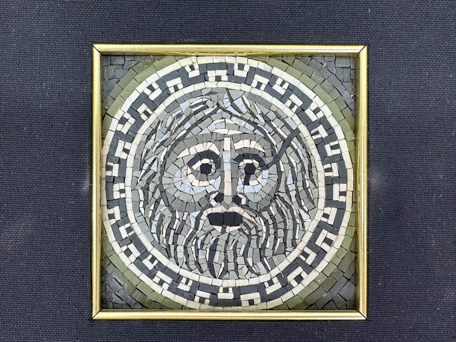 Roman Micro Mosiac Artwork With Cert On Back 4.5' X 4.5'