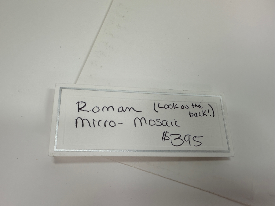 Roman Micro Mosiac Artwork With Cert On Back 4.5' X 4.5' [Photo 5]