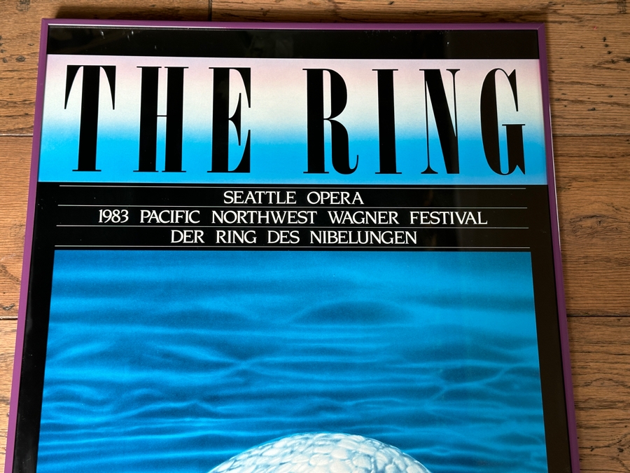 Original Seattle Opera Poster The Ring 1983 Pacific Northwest Wagner Festival Der Ring Des Nibelungen Artwork By S. Watts Framed 19 X 36 Estimate $200 [Photo 5]