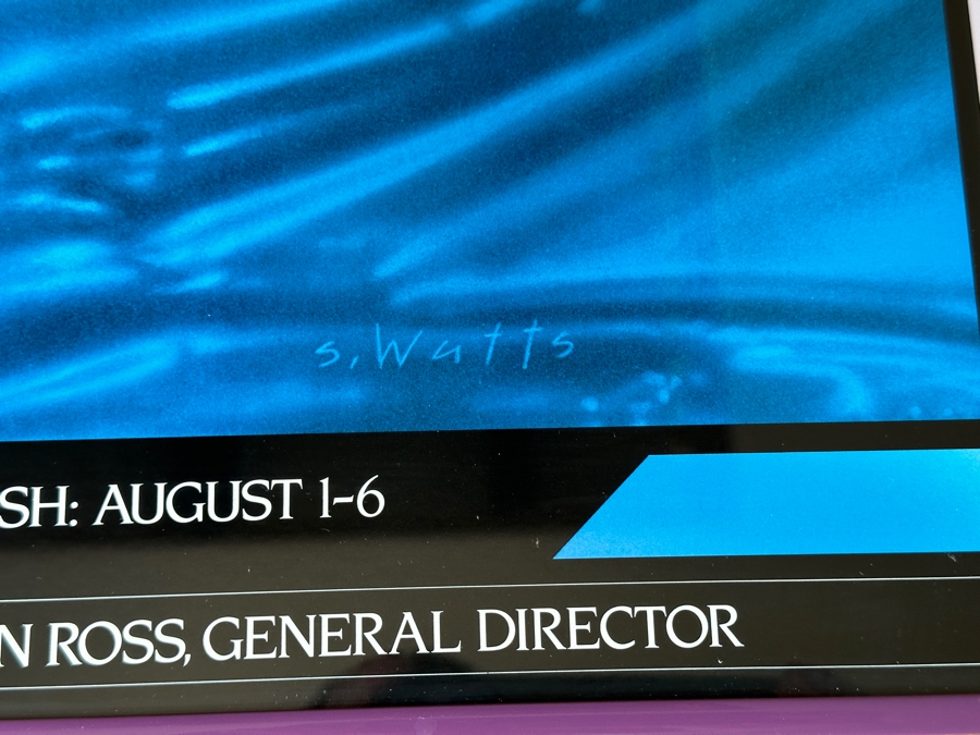 Original Seattle Opera Poster The Ring 1983 Pacific Northwest Wagner Festival Der Ring Des Nibelungen Artwork By S. Watts Framed 19 X 36 Estimate $200 [Photo 3]