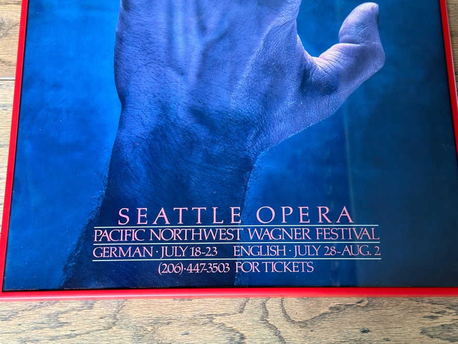 Original Seattle Opera Poster The Ring Of The Nibelung Seattle Opera Pacific Northwest Wagner Festival 19 X 34 Estimate $200 [Photo 2]