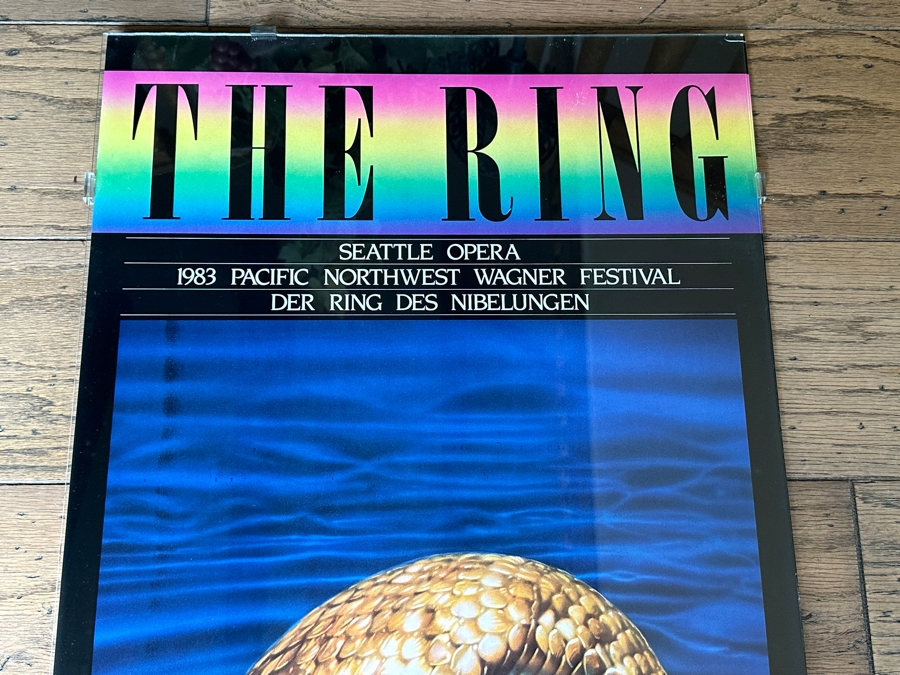 Original Seattle Opera Poster The Ring 1983 Pacific Northwest Wagner Festival Der Ring Des Nibelungen Artwork By S. Watts Framed 19 X 36 Estimate $200 [Photo 5]
