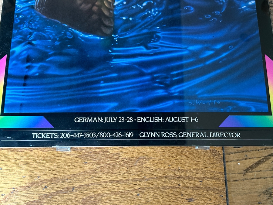 Original Seattle Opera Poster The Ring 1983 Pacific Northwest Wagner Festival Der Ring Des Nibelungen Artwork By S. Watts Framed 19 X 36 Estimate $200 [Photo 2]