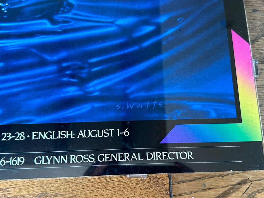 Original Seattle Opera Poster The Ring 1983 Pacific Northwest Wagner Festival Der Ring Des Nibelungen Artwork By S. Watts Framed 19 X 36 Estimate $200 [Photo 3]