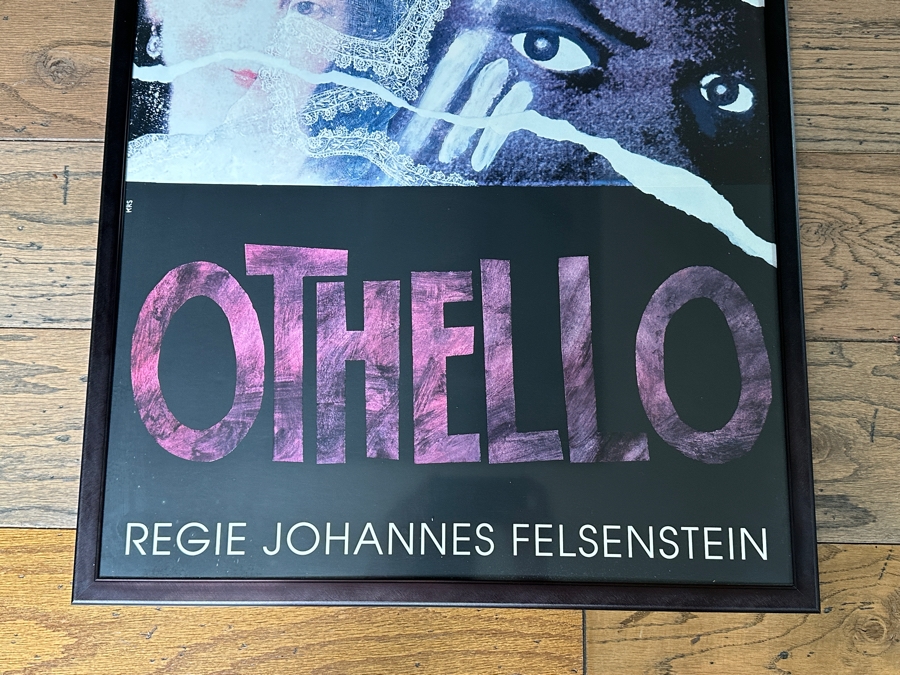 Original German Opera Poster Othello Giuseppe Verdi Anhaltisches Theater Dessau Regie Johannes Felsenstein 25 X 34.5 Estimate $200 [Photo 2]