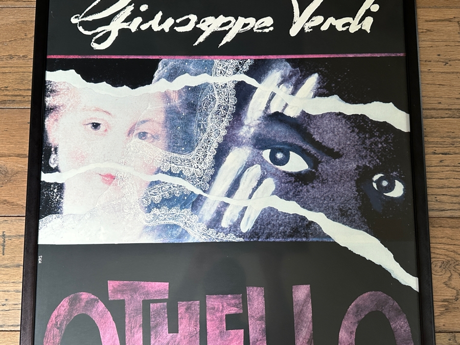 Original German Opera Poster Othello Giuseppe Verdi Anhaltisches Theater Dessau Regie Johannes Felsenstein 25 X 34.5 Estimate $200 [Photo 3]