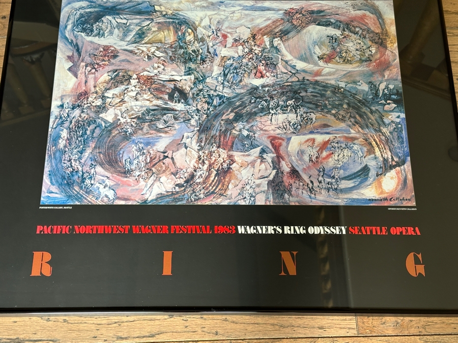 Original Seattle Opera Poster Ring Pacific Northwest Wagner Festival 1983 Wagner's Ring Odyssey Artwork By Kenneth Callahan 'Odyssey' 30 X 25 Estimate $200 [Photo 5]